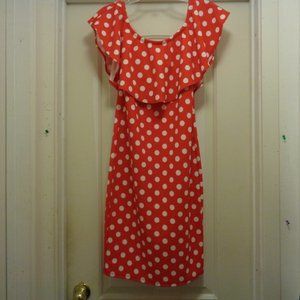 MINNIE MOUSE DARLING IN DOTS RUFFLES KNIT DRESS BY GOT STYLE X LG